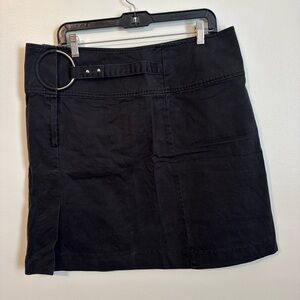 Daisy Fuentes Y2K Black Skirt casual a line metal detail